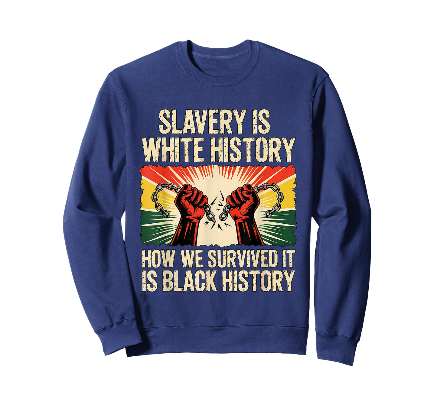 Slavery is White History Black History Month Afro American T-Shirt