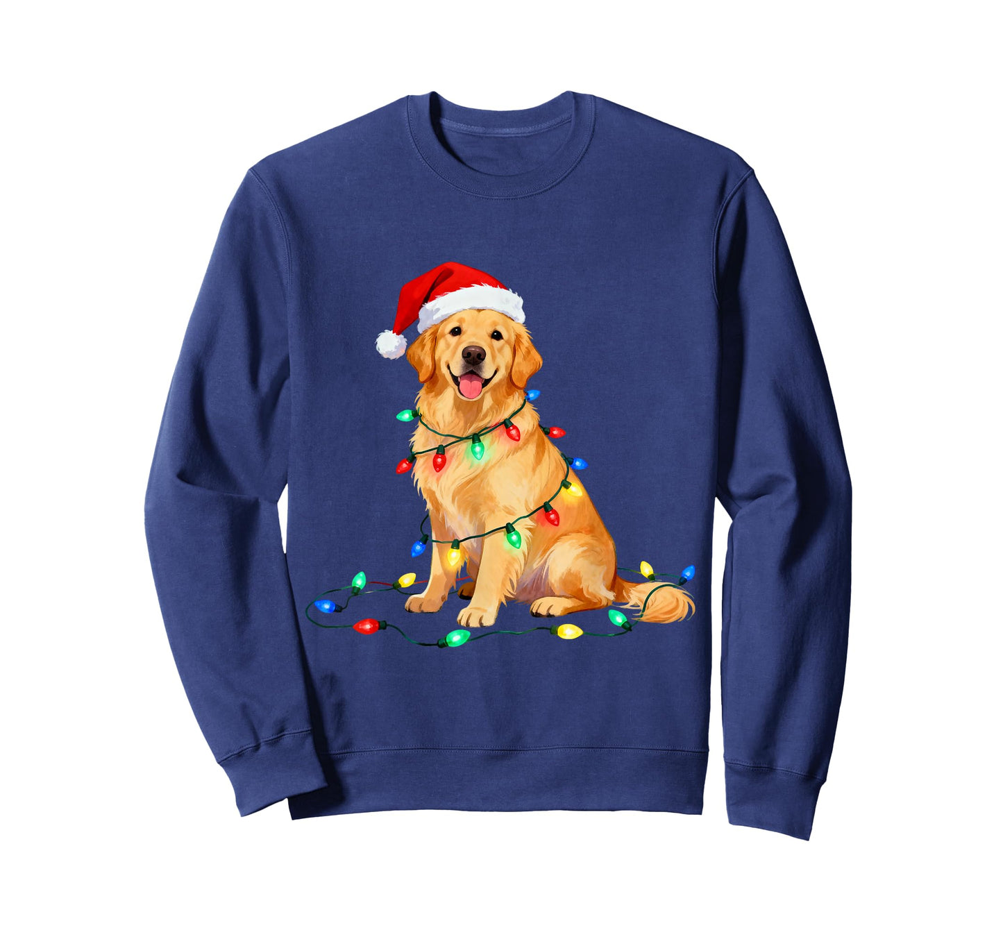 Christmas Golden Retriever Santa Hat Xmas Dog Mom Pet Lover T-Shirt