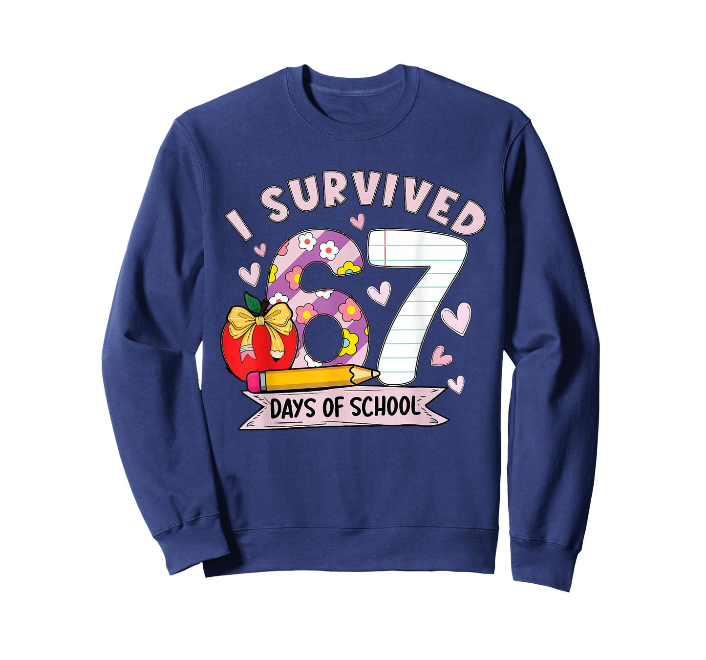 I Survived 67 Days of School Funny Leopard Student Style T-Shirt