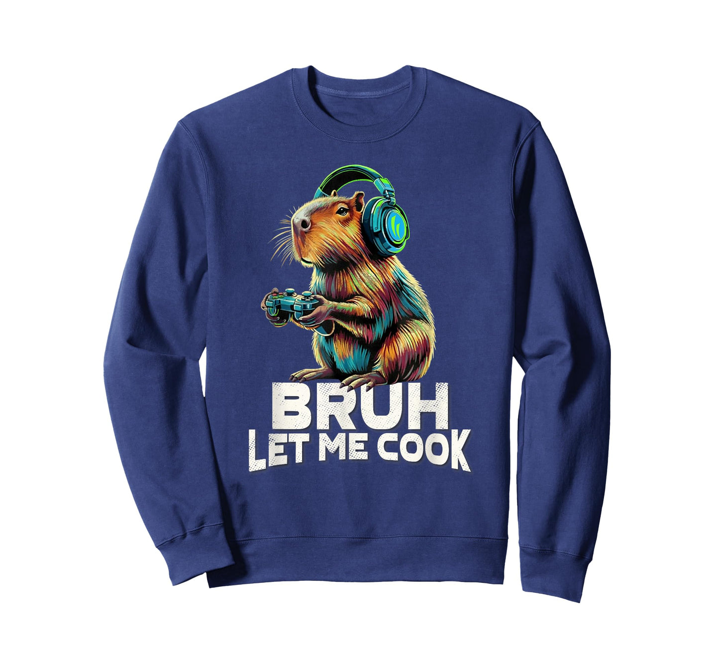 Boys Kids Video Gamer Let Me Cook Meme Lover Bruh Capybara T-Shirt
