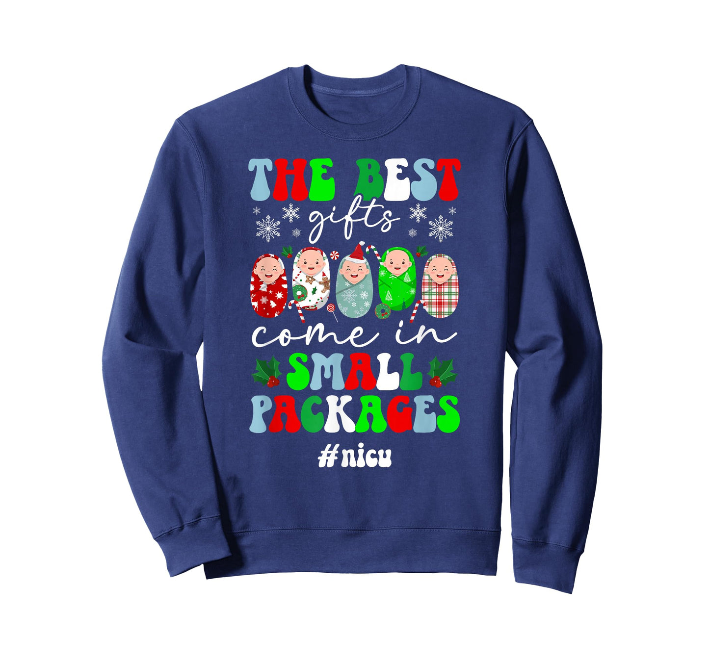 Groovy Christmas NICU Nurse Xmas Party Neonatal ICU Nurse T-Shirt