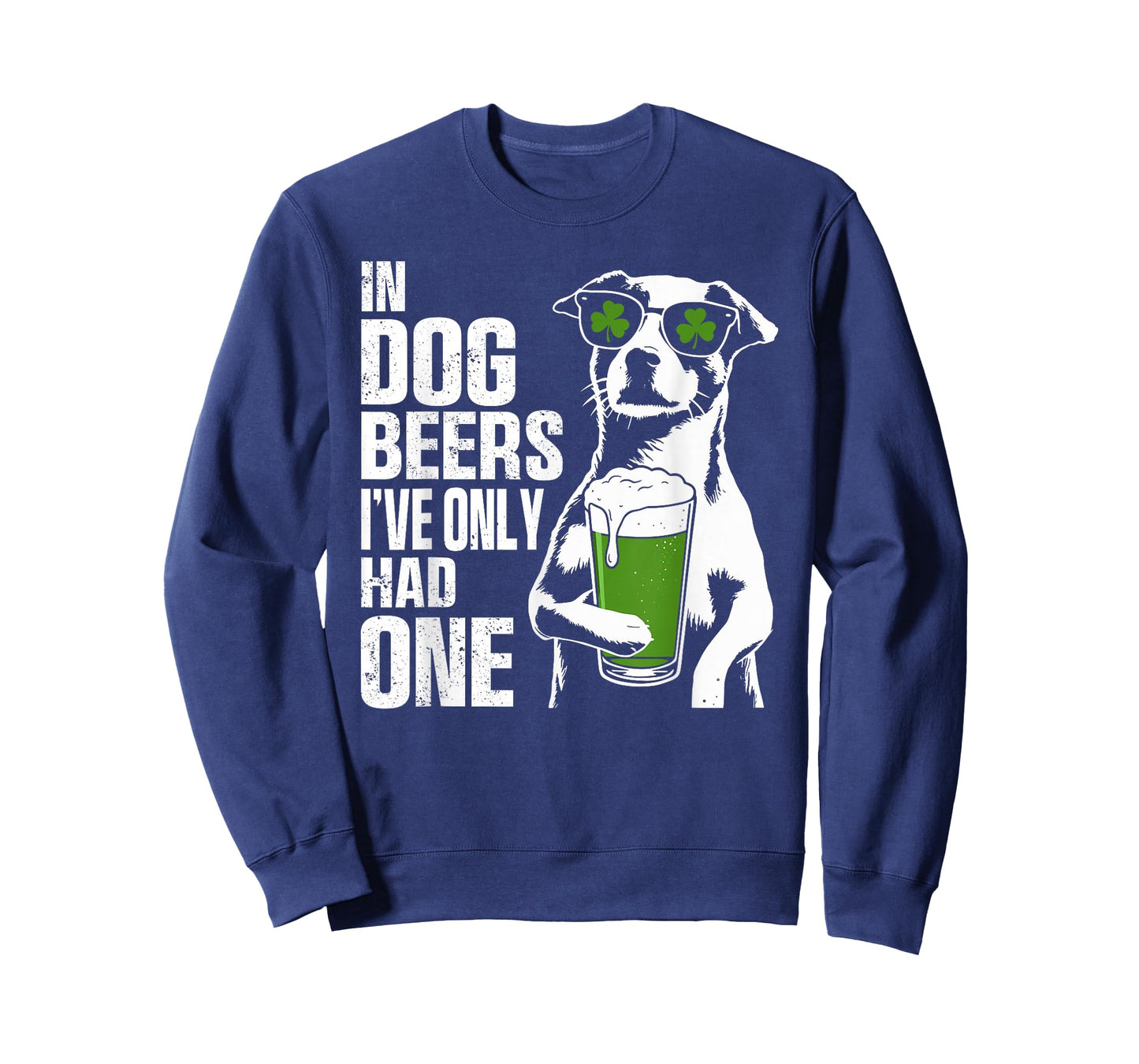 Dog Beer St Patty's Shamrock Funny St Patrick's Day T-Shirt
