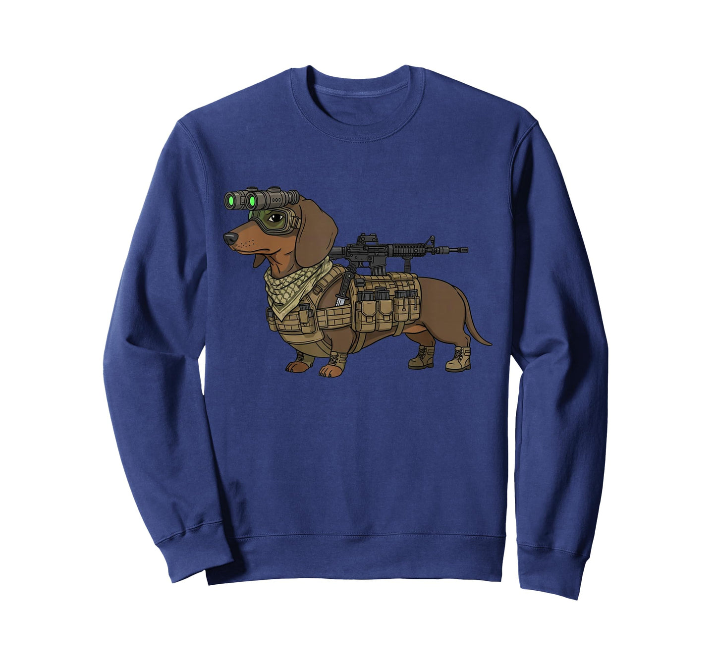 Tactical Wiener Funny Dachshund Dog with NVG Meme Dogs Lover T-Shirt