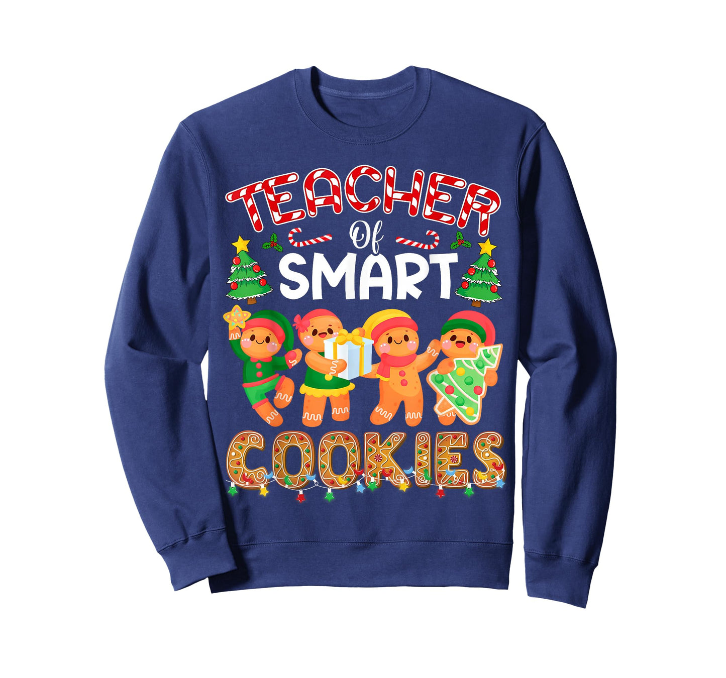 Teacher of Smart Cookies Christmas Cute Gingerbread Teacher T-Shirt