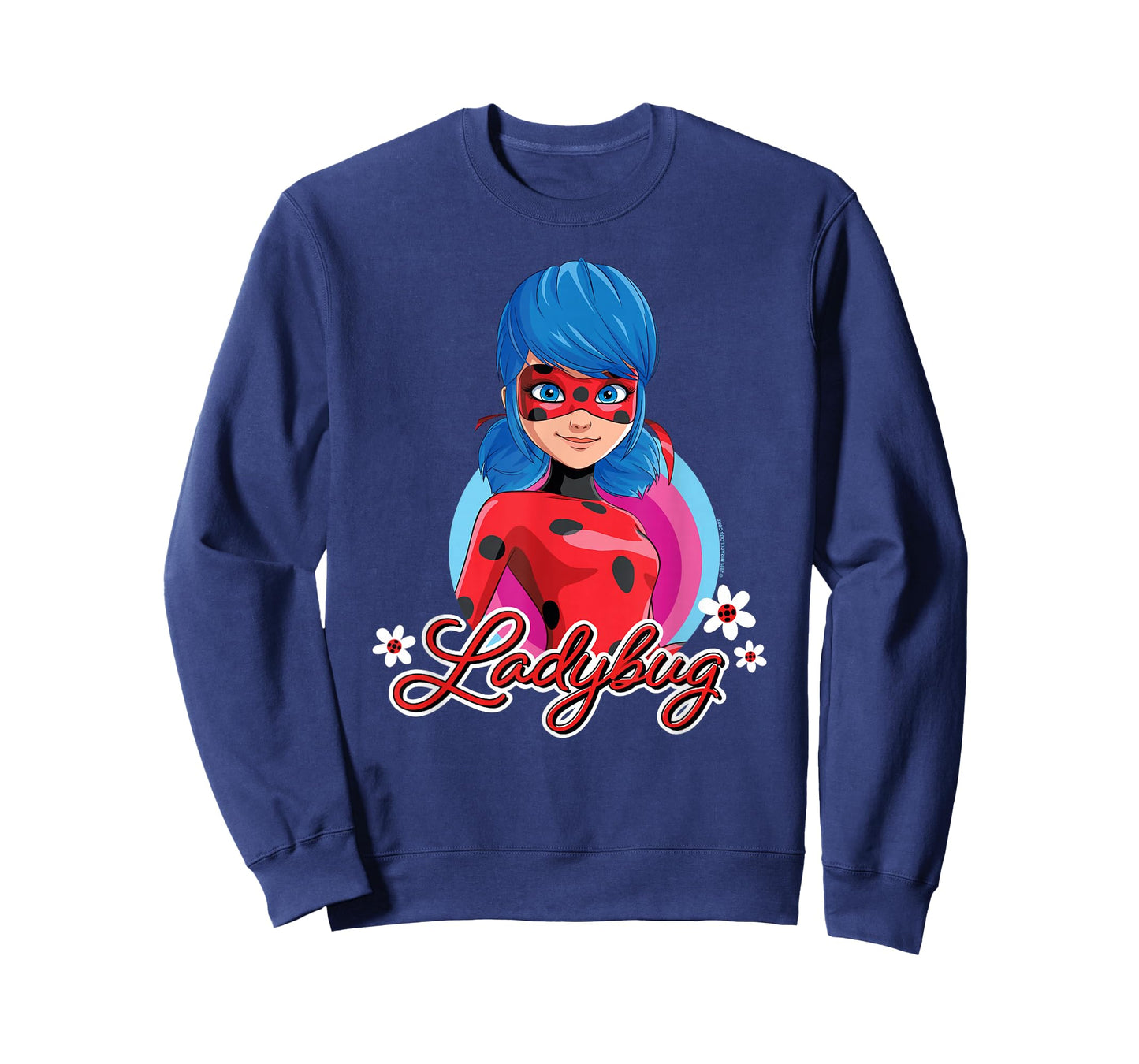 Miraculous Ladybug Front Portrait Flowers T-Shirt