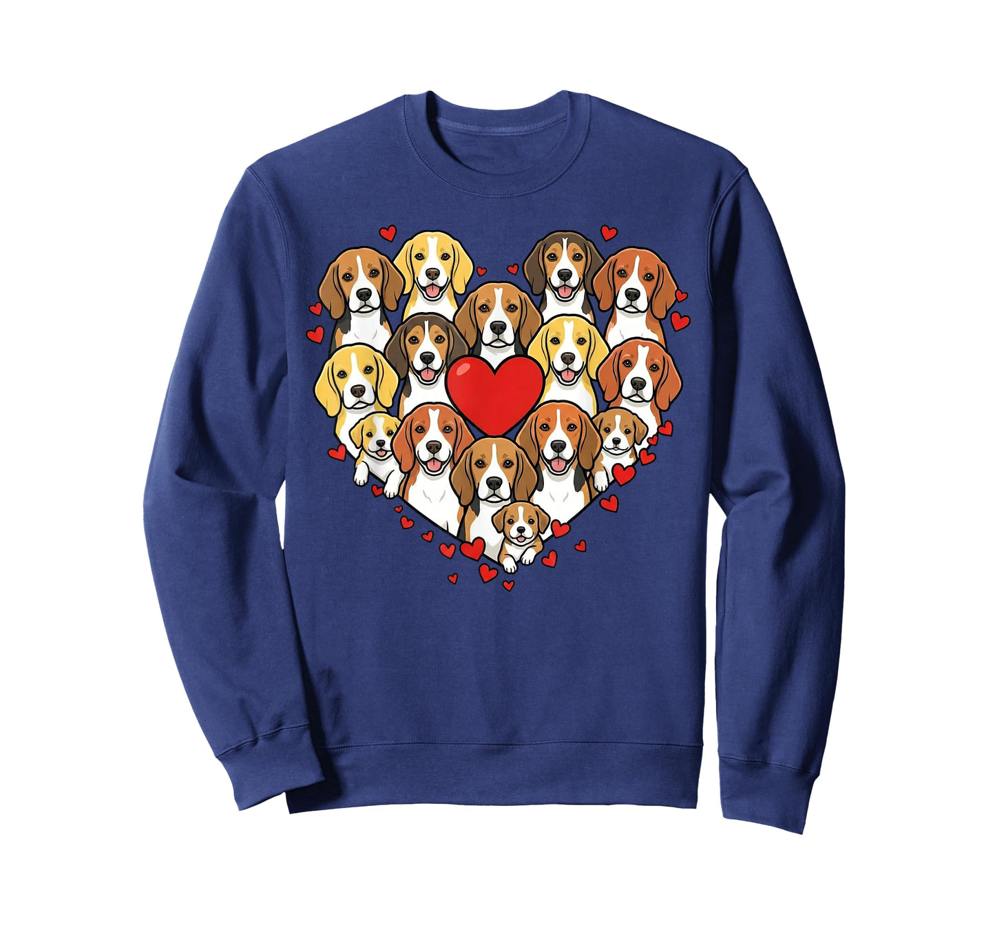 Cute Beagle Heart Love Dog Lover Pet Mom Dad Valentine T-Shirt