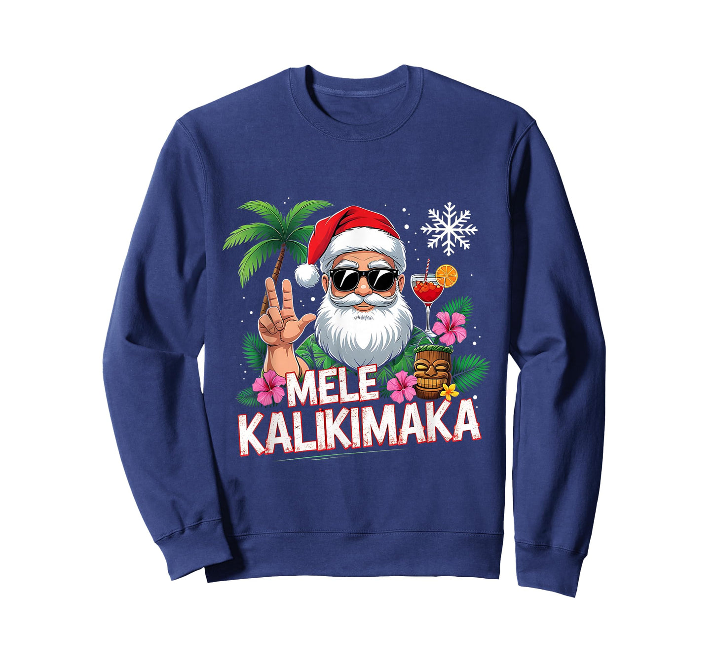 Santa Mele Kalikimaka Hawaiian Cocktail Party Turtle Beach T-Shirt