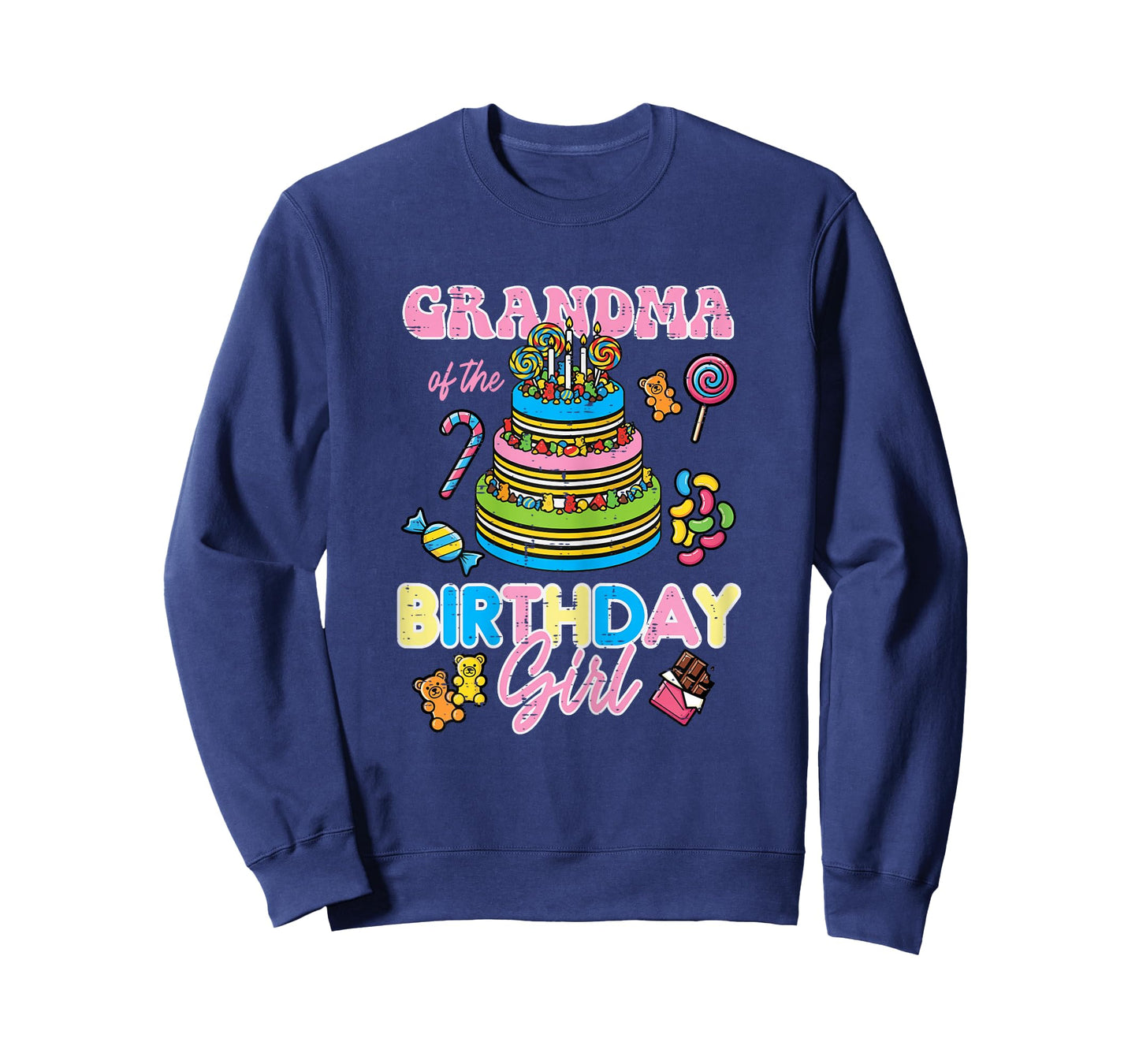 Grandma of Birthday Girl Cake Bday Party Family Match Women T-Shirt