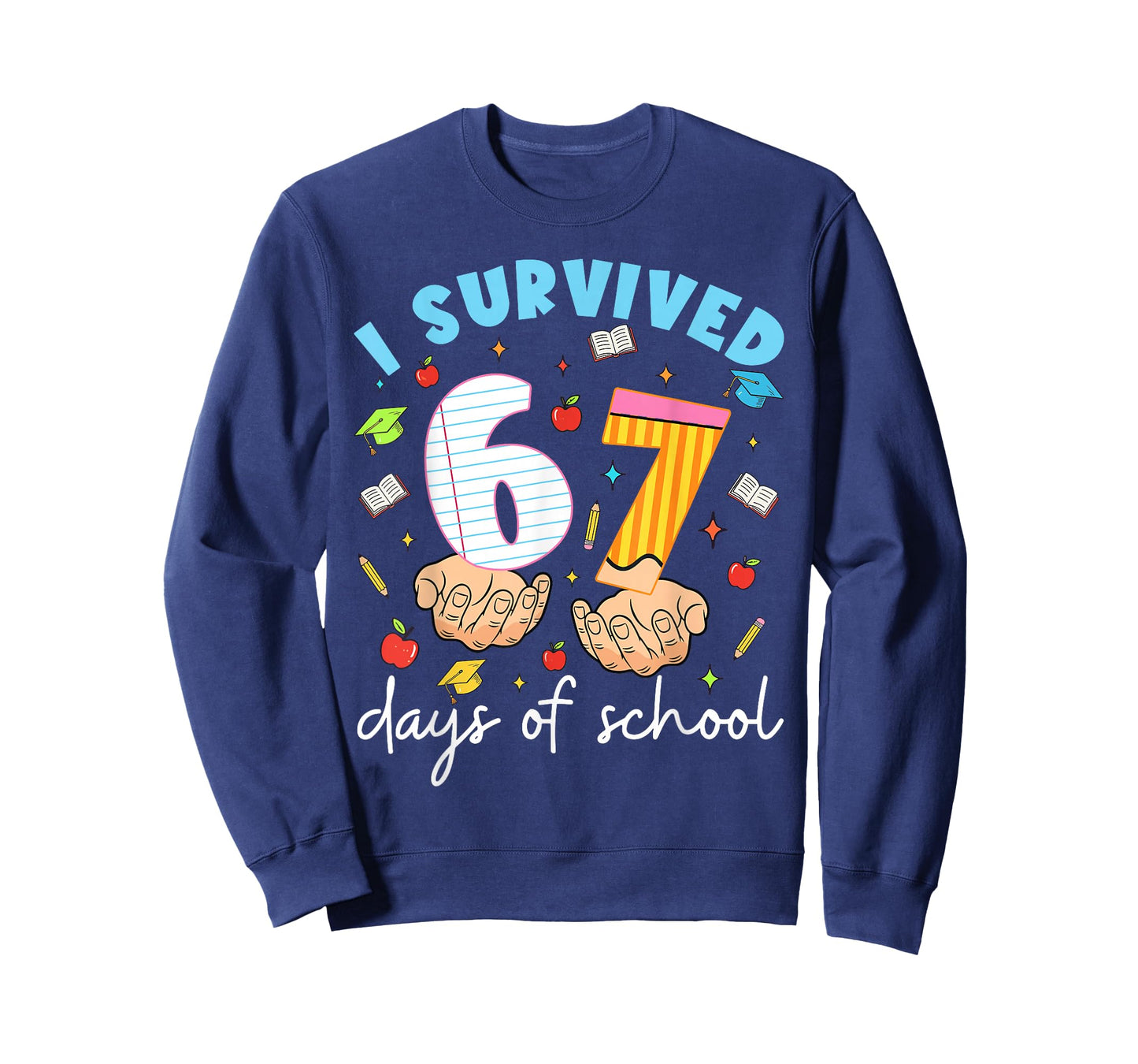 I Survived 67 Days of School Funny Six Seven 6 7 Meme Z Gen T-Shirt