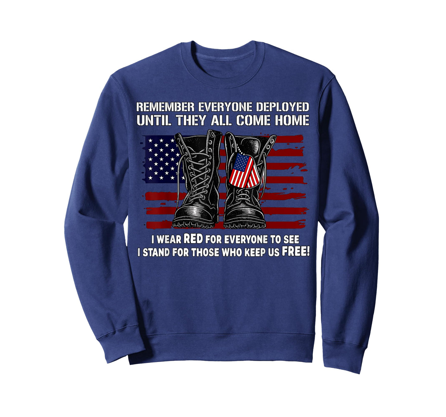 Remember Everyone Deployed Friday Military American Flag T-Shirt