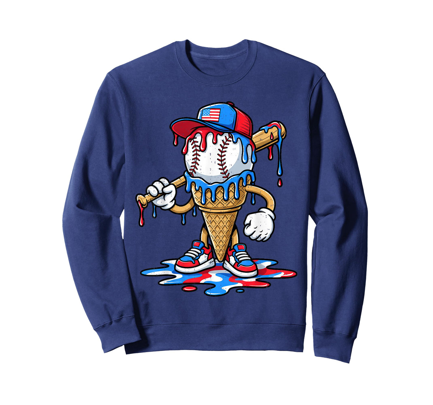 Baseball Lifestyle 101 Sport Drip Ice Cream Youth Boys Girls T-Shirt