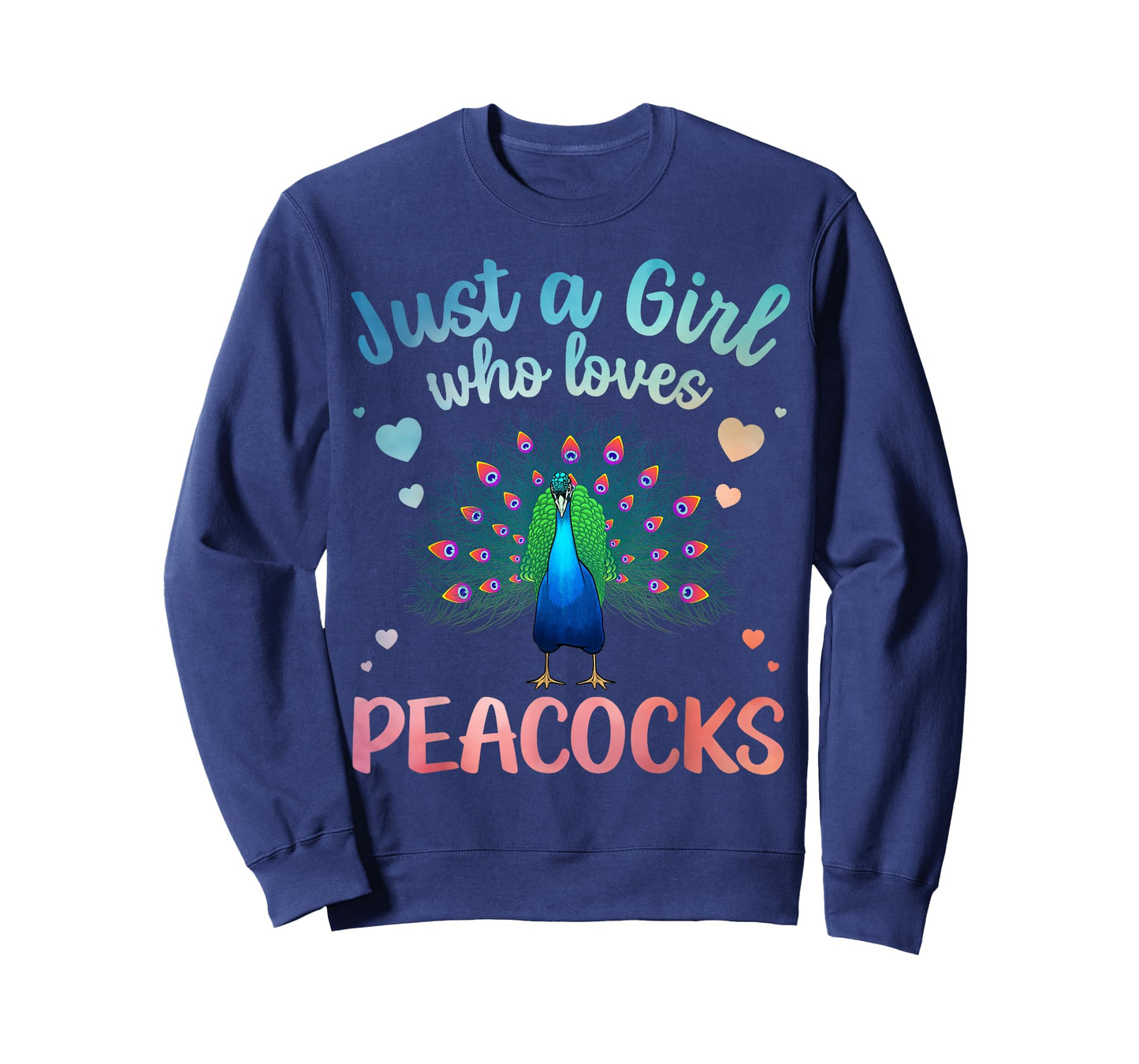 Funny Peacock Design for Women Girls Kids Bird Peacock Lover T-Shirt