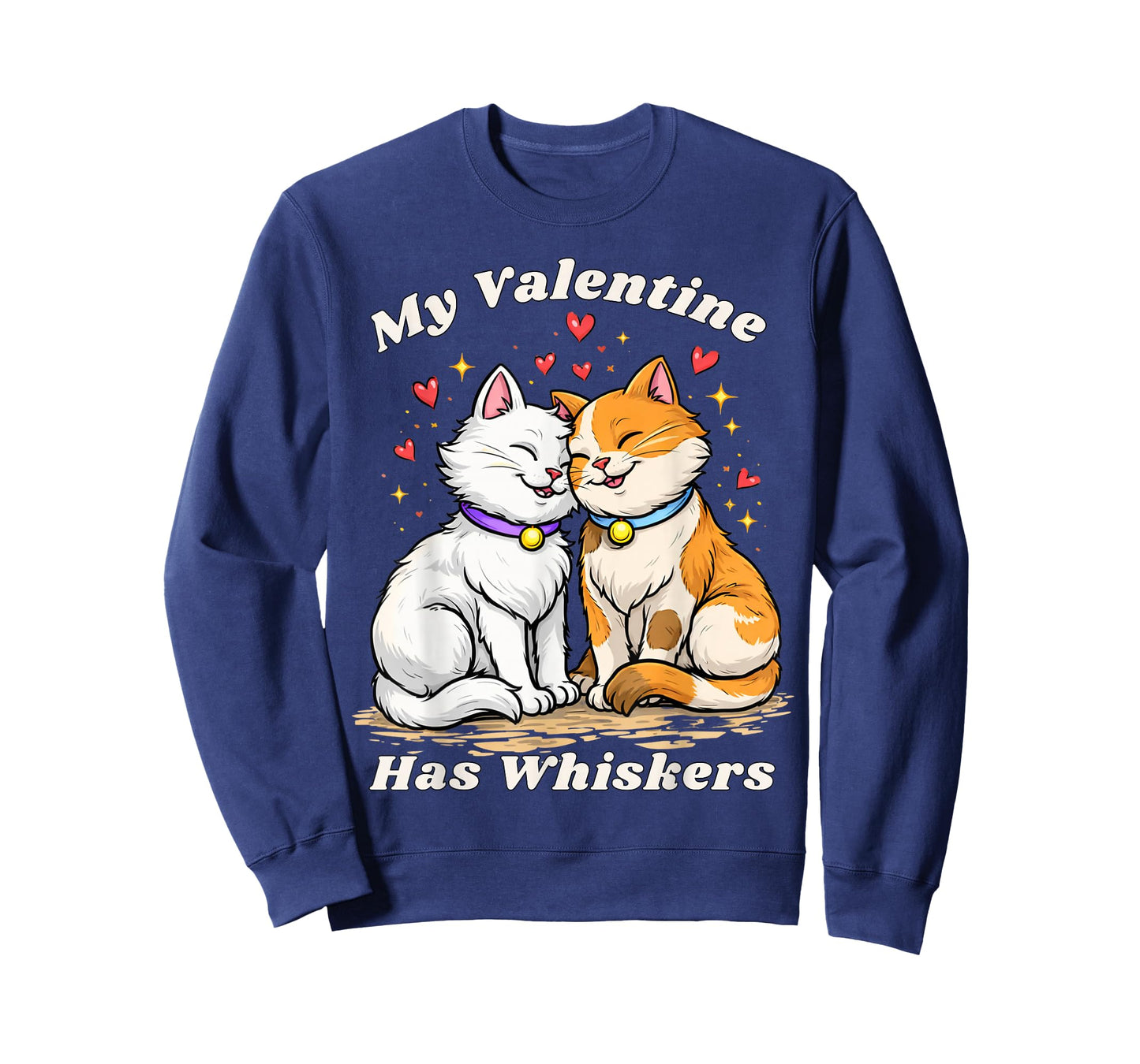 My Valentine Has Whiskers Cat Lover Valentine Gifts T-Shirt