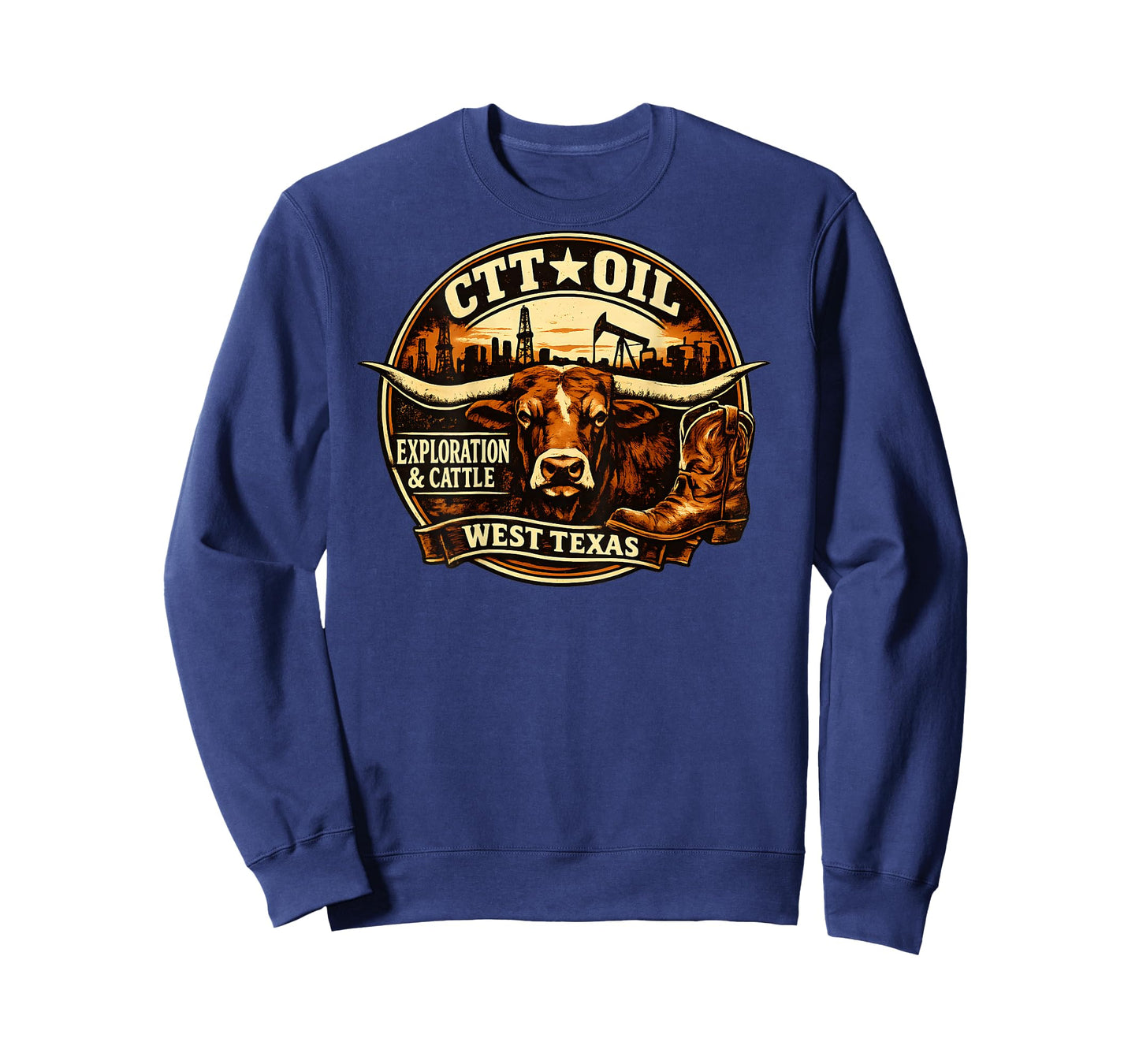 CTT Oil Exploration & Cattle Company Texas (ON Back) T-Shirt