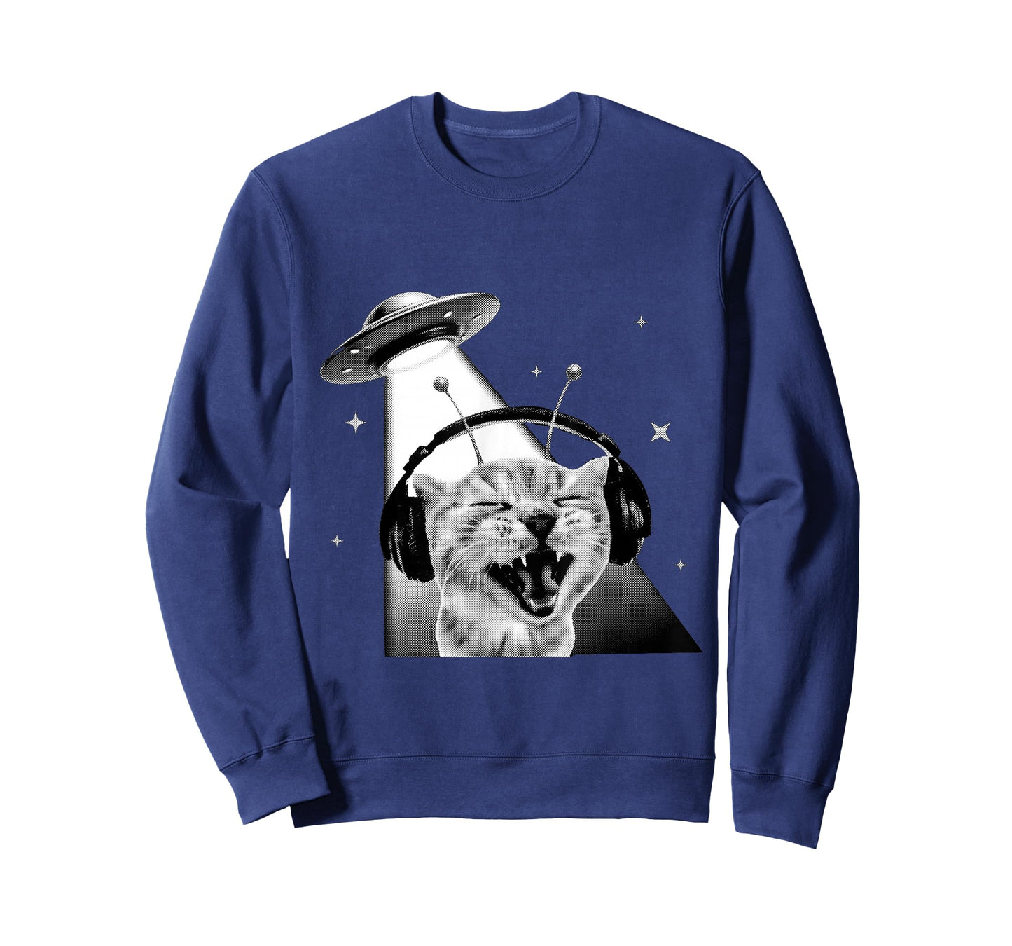 Funny Y2K Alien Cat Meme Retro Silly Cat Vintage Space Kitty T-Shirt