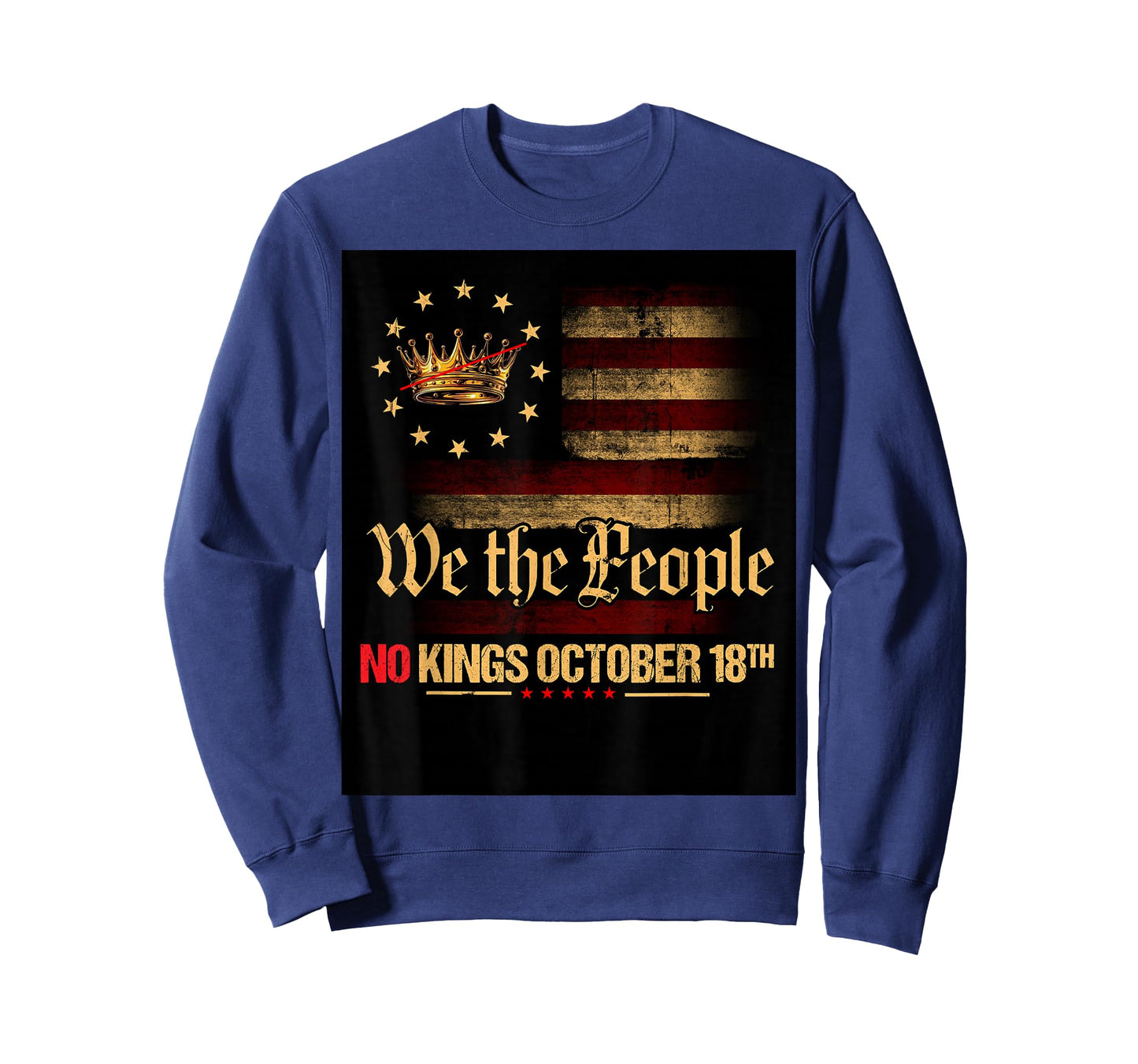 No Kings Shirt Vintage America Flag 1776 October 18 Tee T-Shirt