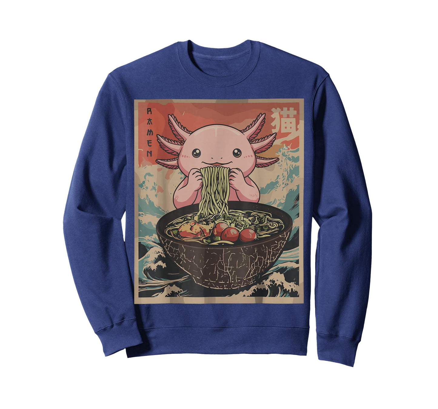 Ramen Japanese Graphic Tees Axolotl Anime Shirts for Men T-Shirt