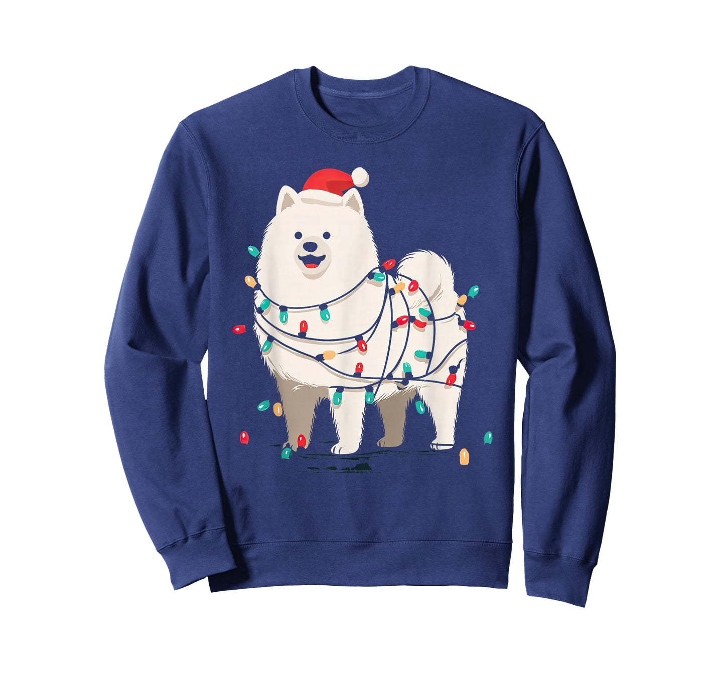 Funny American Eskimo Christmas Graphics Dog Lights Lover T-Shirt