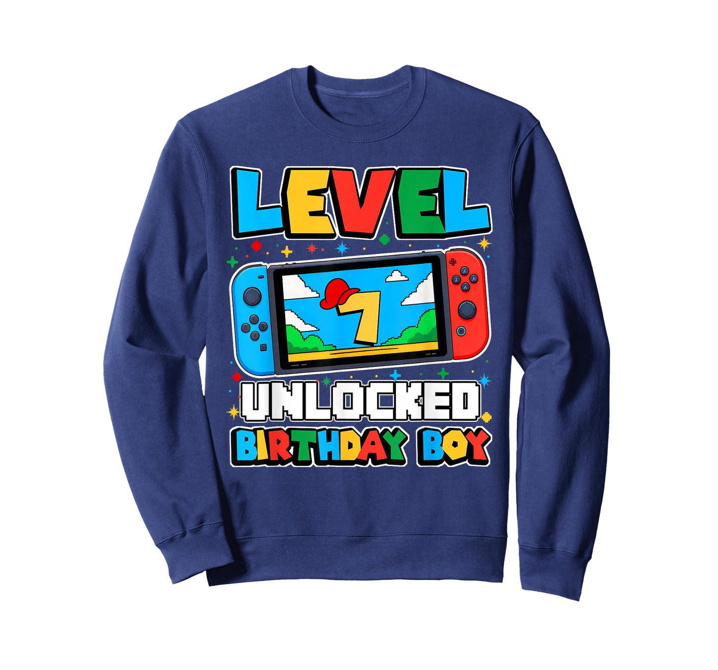 Level 7 Unlocked Birthday Boy Happy 7th Birthday Videos Game T-Shirt