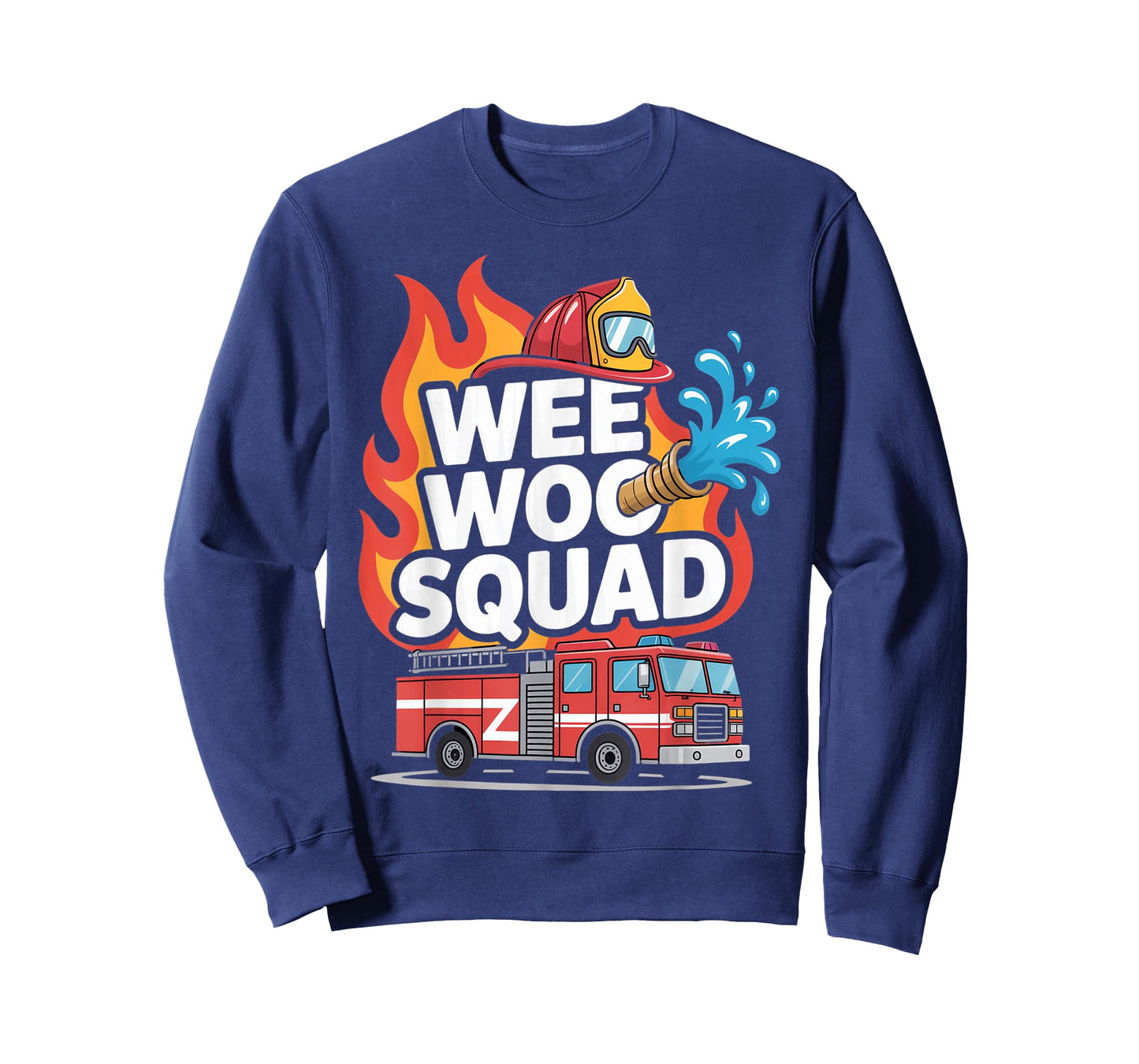 Wee Woo Squad Firefighter Fun Design T-Shirt