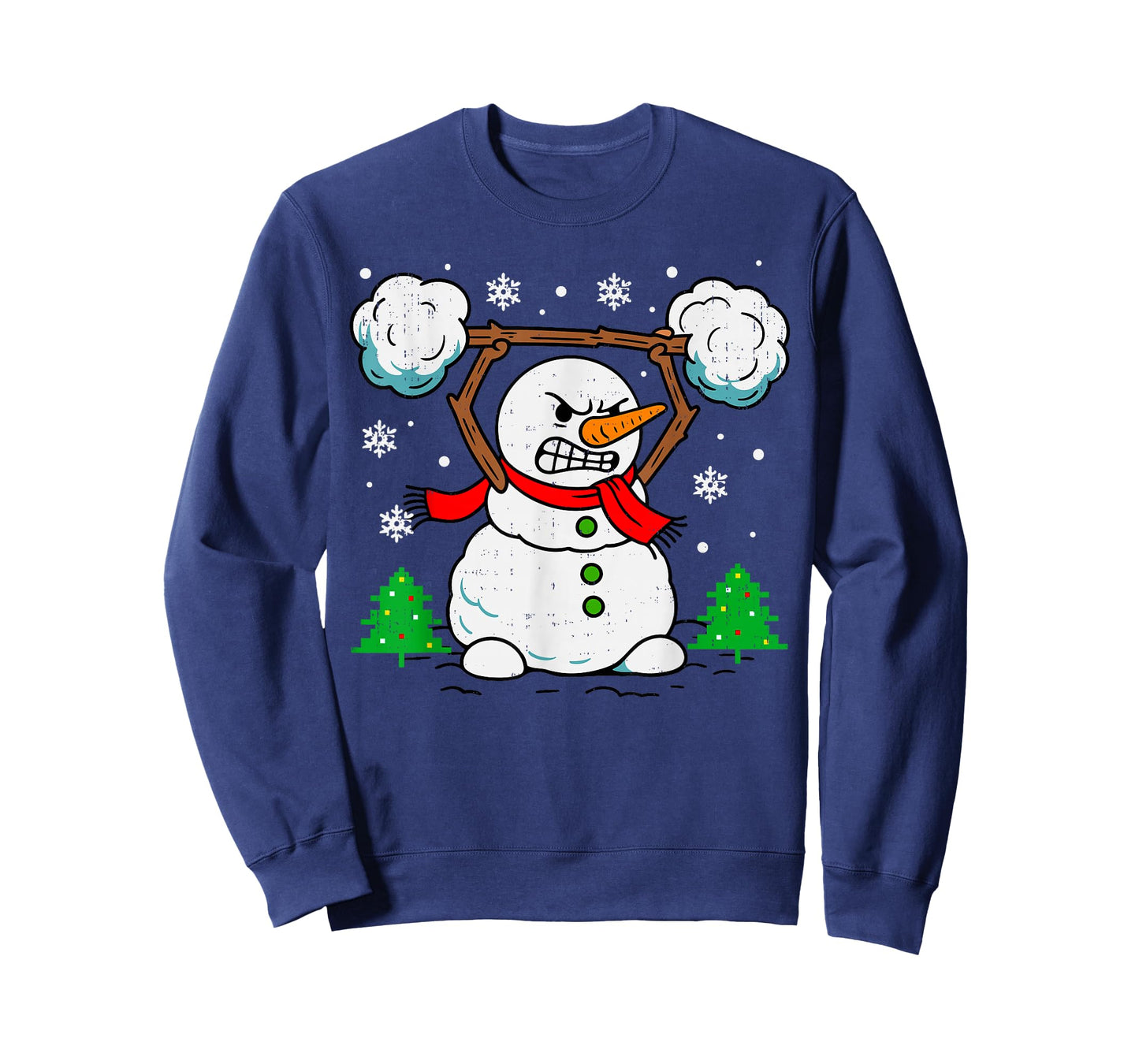 Weightlifting Snowman Lifting Christmas Gym Workout Fitness T-Shirt