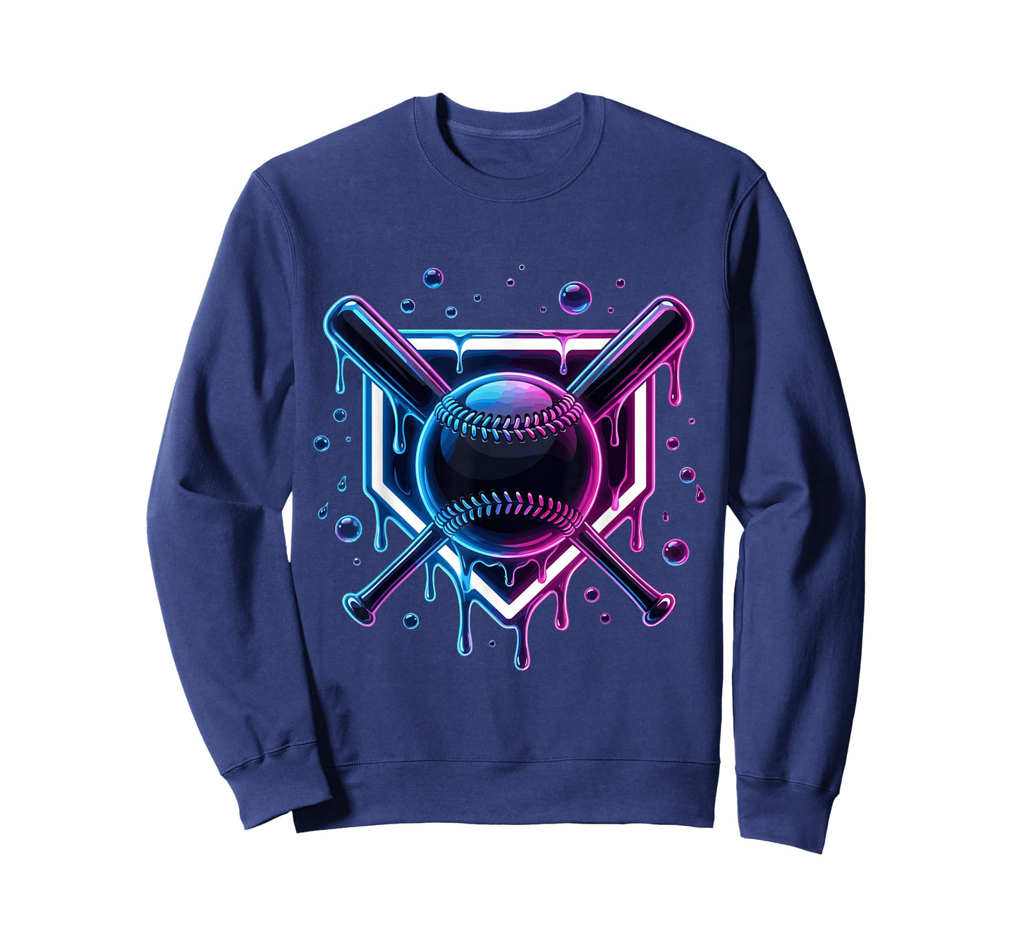 Baseball Drip Ice Cream Bat Kids T-Shirt