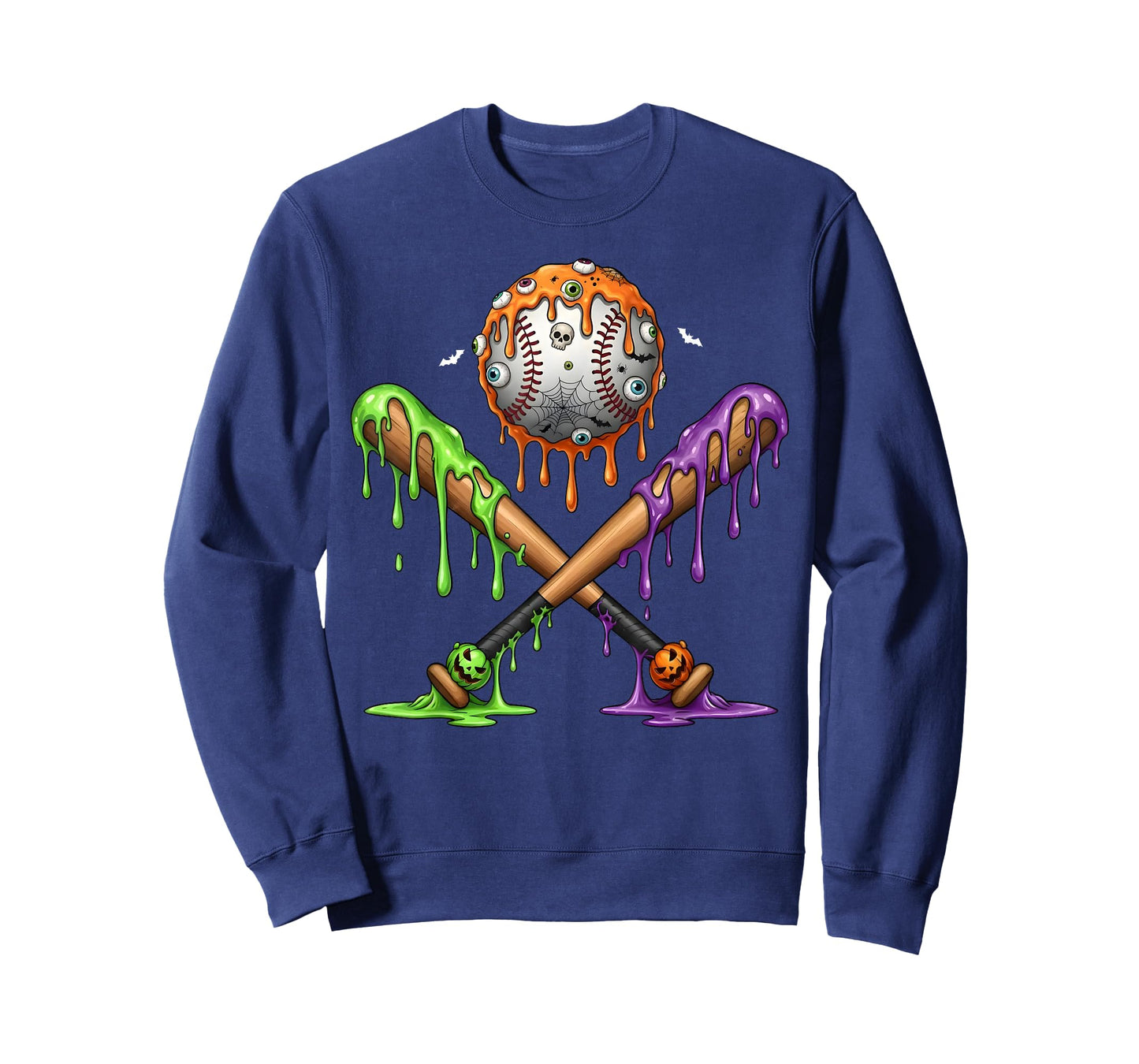 Baseball Bats Drip for Boys Ice Cream Drip Halloween T-Shirt