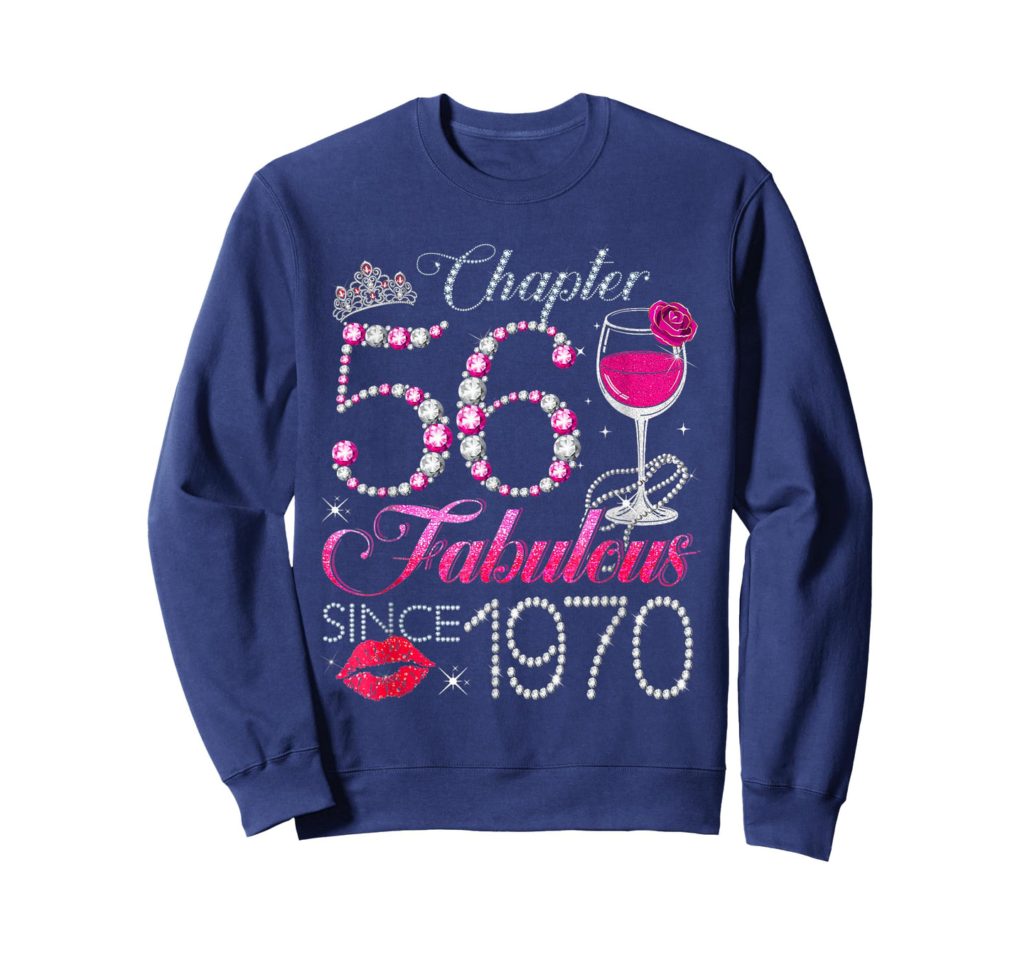 Chapter 56 Fabulous Since 1970 56th Birthday Queen Diamond T-Shirt