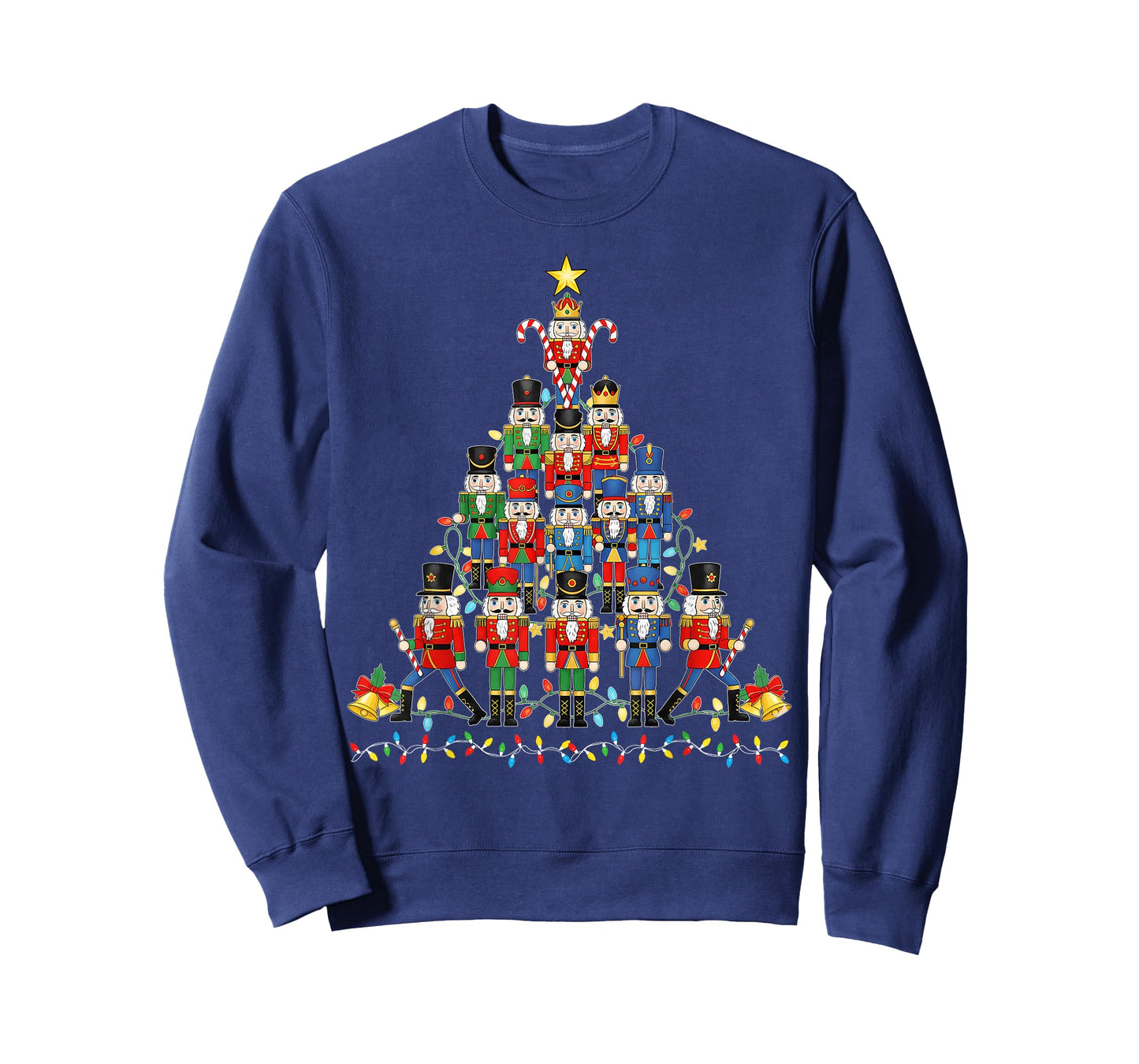 Nutcracker Christmas Tree Shirt Festive Holiday Lights Xmas T-Shirt