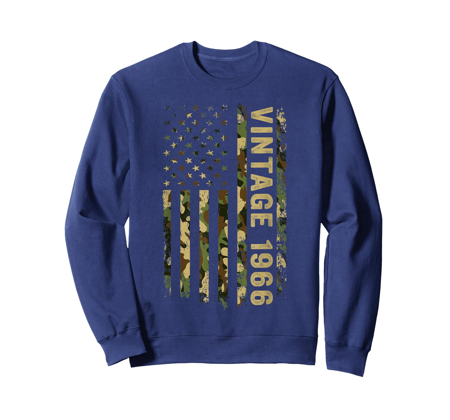 Vintage 1966 60th Birthday American Flag 60 Years Old Men T-Shirt
