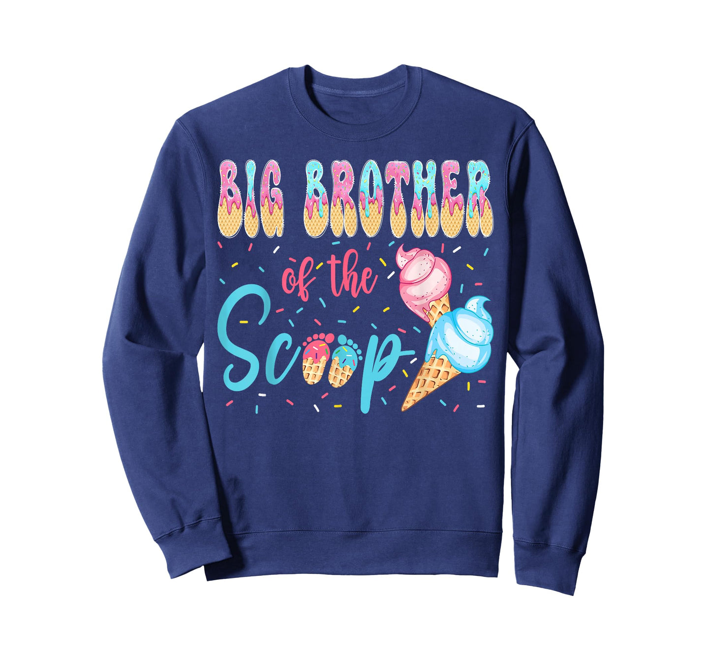 Big Brother of The Scoop Ice Cream Gender Reveal Baby Shower T-Shirt