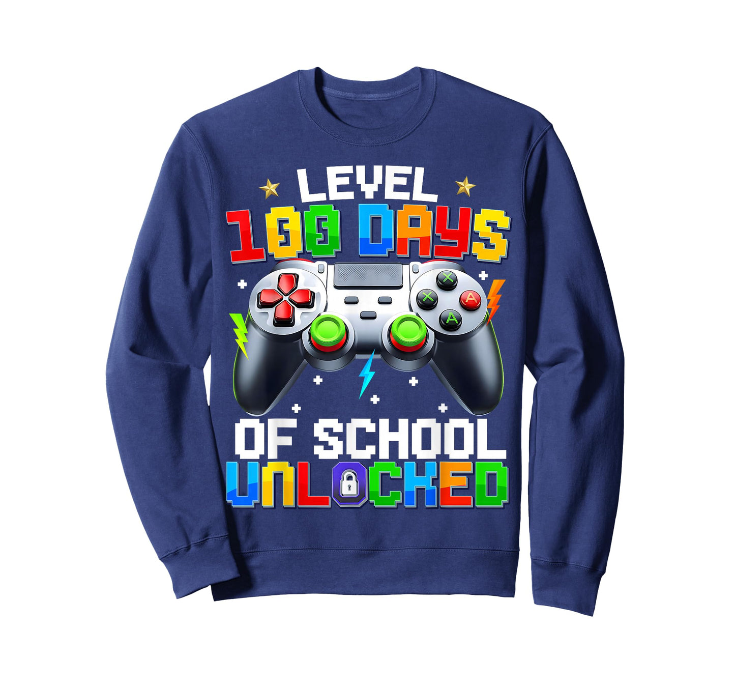 Level 100 Days of School Unlocked Gaming 100th Day Boy Kid T-Shirt