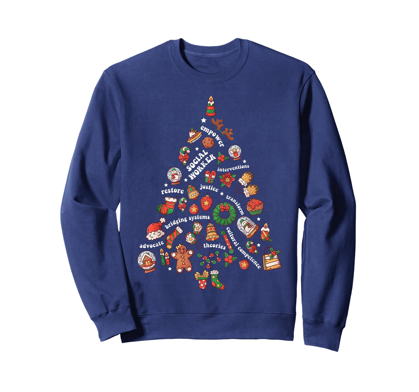 Social Worker Christmas Tree LMSW Social Work Xmas Holiday T-Shirt