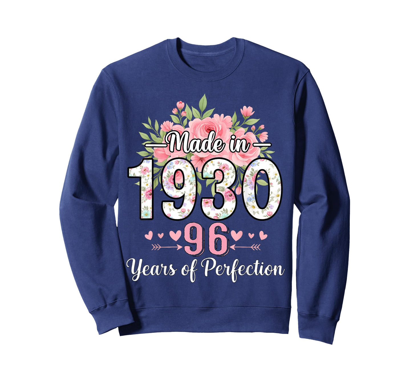 Made in 1930 Floral 96th Birthday Gifts Women 96 Years Old T-Shirt