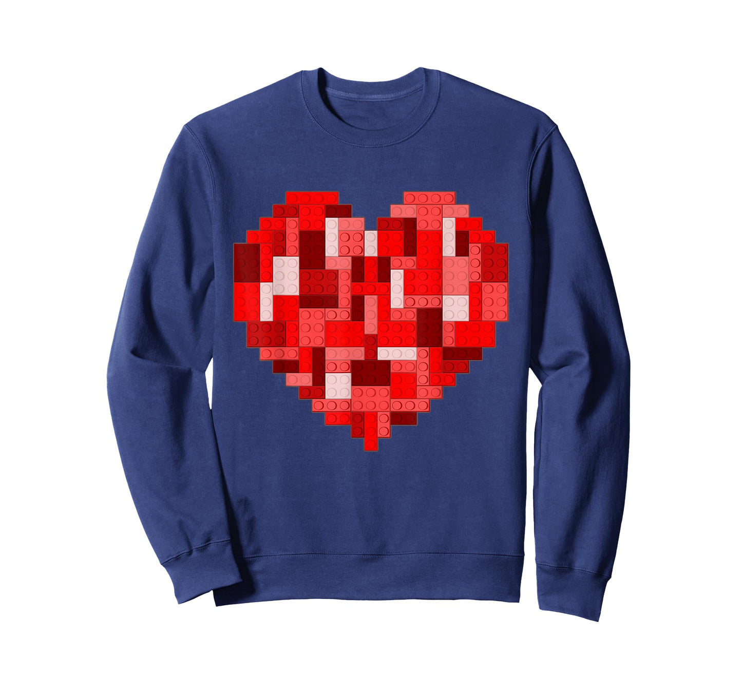 Valentines Day Heart Building Bricks Blocks Boys Kid Toddler T-Shirt