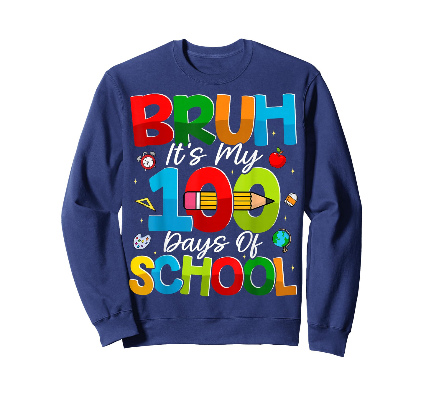 Bruh Its My 100 Days of School Boys Kids 100th Day of School T-Shirt