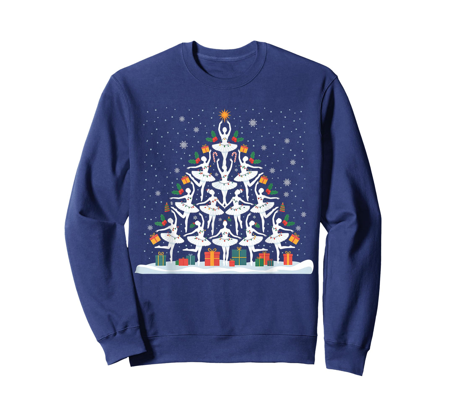 Cute Ballet Christmas Tree Dancer Women Girls Xmas T-Shirt