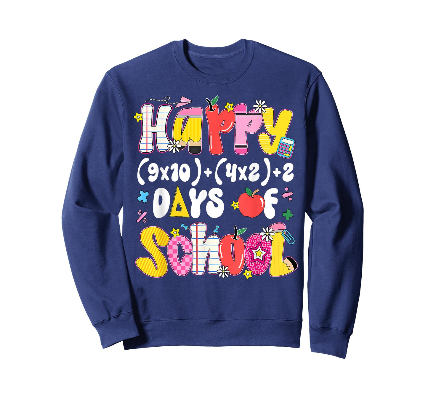 Happy 100 Days Math Equation 100th Day of School Teacher Kid T-Shirt