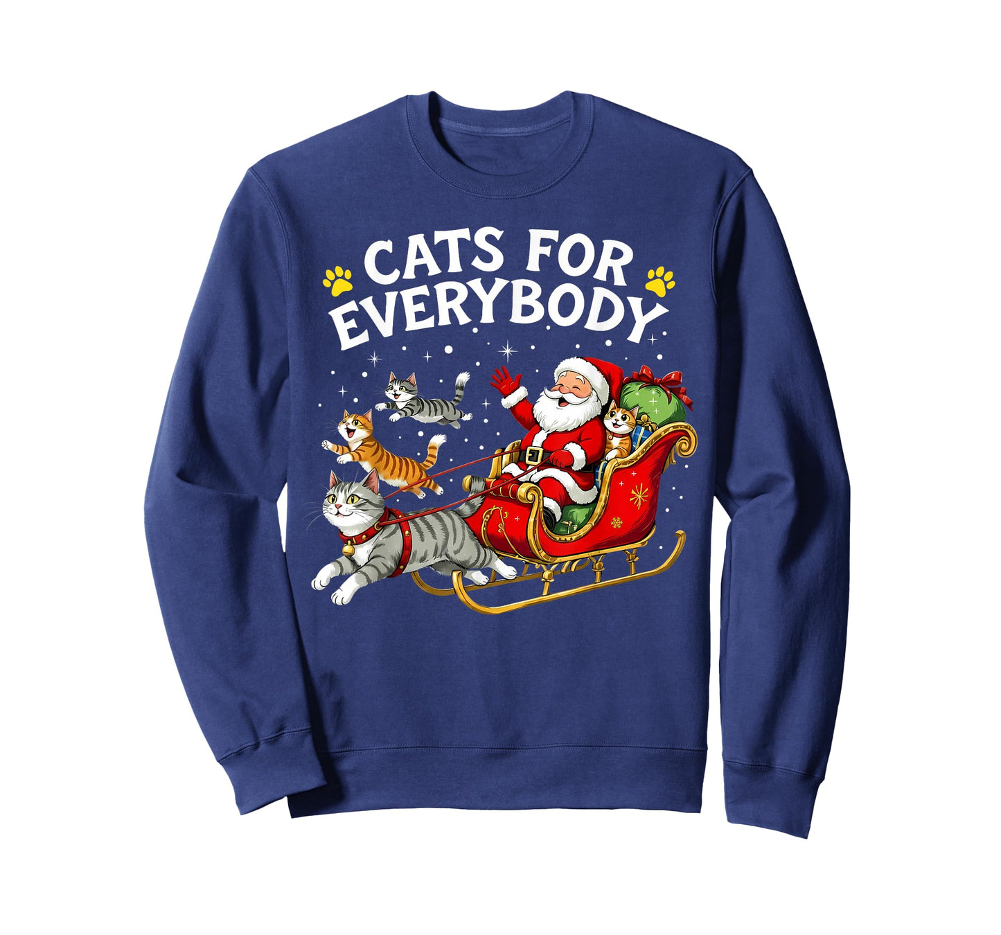 Cats for Everybody Christmas Cat Lover Funny Xmas Santa T-Shirt