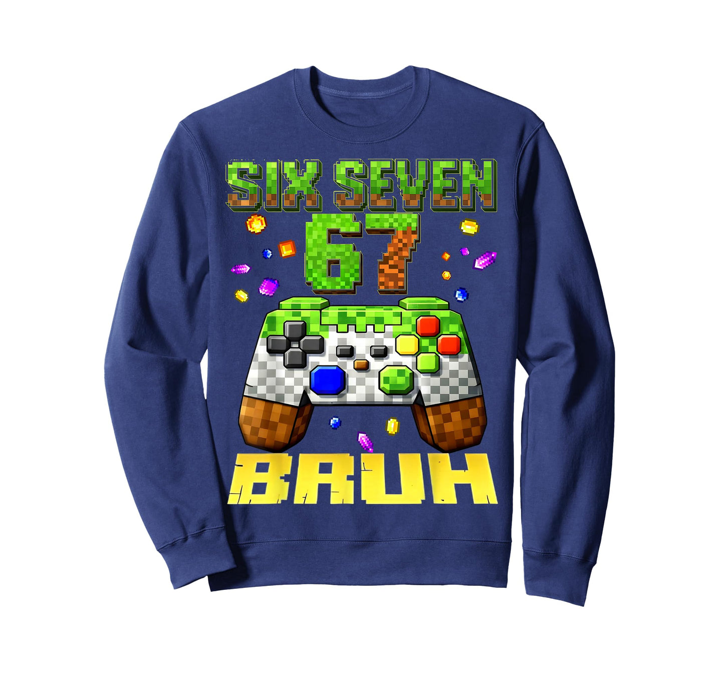 Six Seven 67 Bruh Pixel Gamer Birthday Boy for Boys Kid Teen T-Shirt