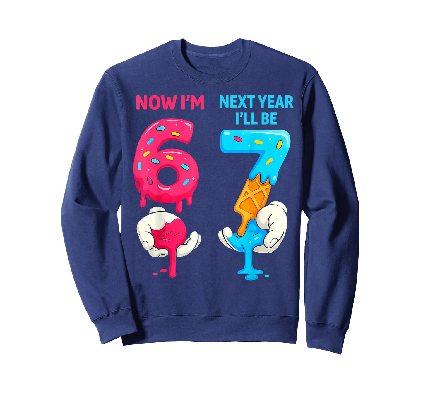 Now I'm 6 Next Year I'll Be 7 Old Birthday Six Seven Meme 67 T-Shirt