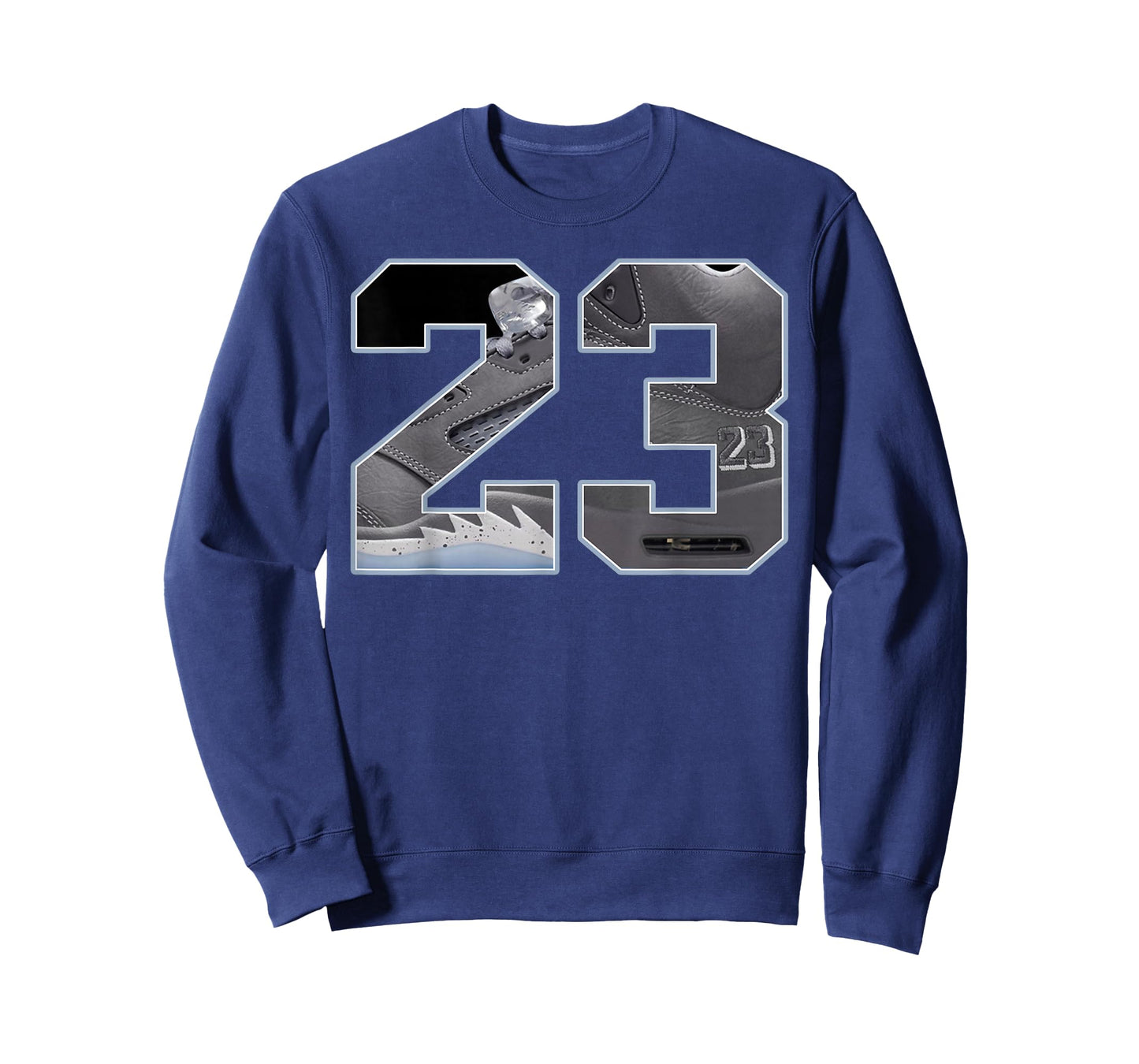 Number Retro Wolf Grey 5s Tee Outfits Matching T-Shirt
