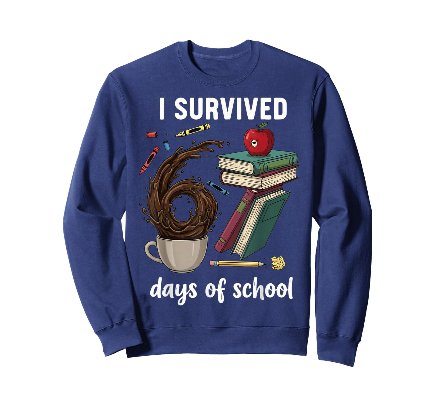 Teachers Students I Survived 67 Days of School Coffee T-Shirt