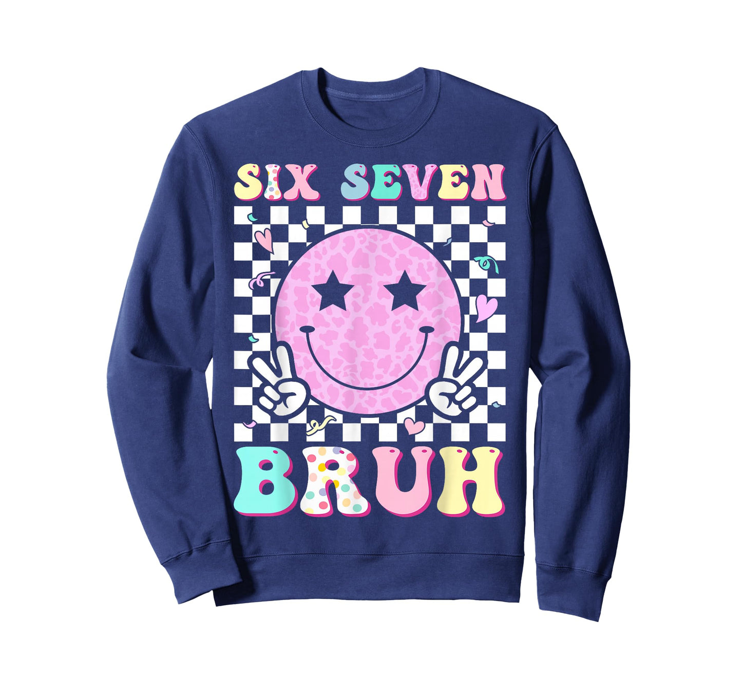 Funny 67 Meme Happy Face 6-7 Boys Kids Teens Six Seven Bruh T-Shirt
