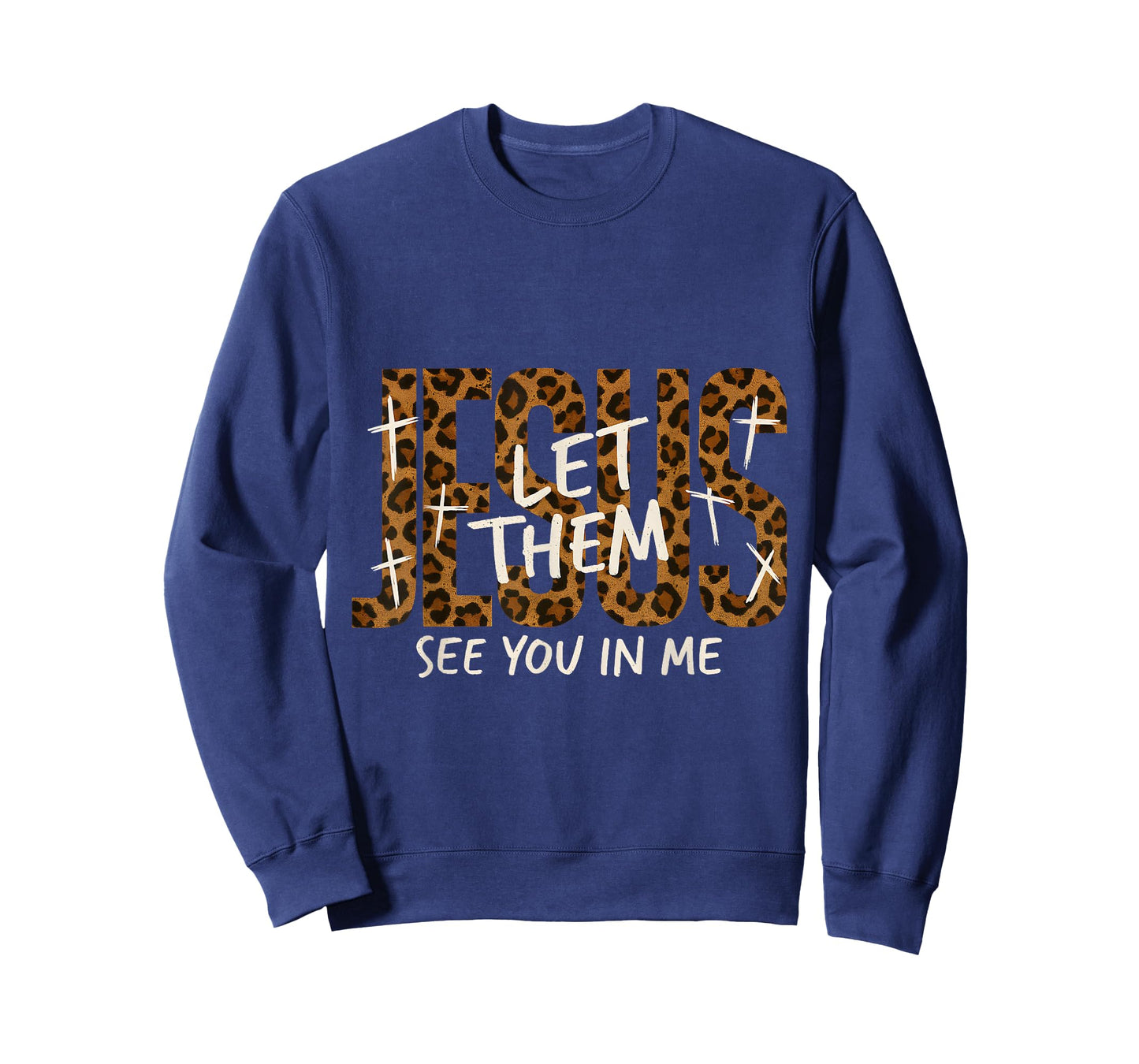Jesus Let Them See You in Me Leopard Print Faith T-Shirt