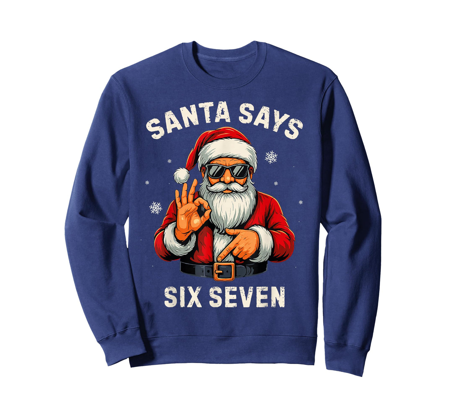 67 Christmas Santa Says Six Seven Meme Santa Boys Christmas T-Shirt