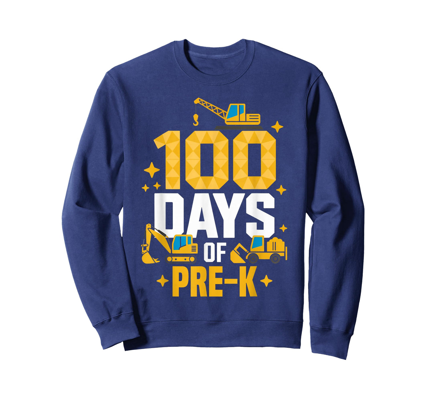 100 Days of Pre-K Toddlers Construction Vehicle Kids Boys T-Shirt