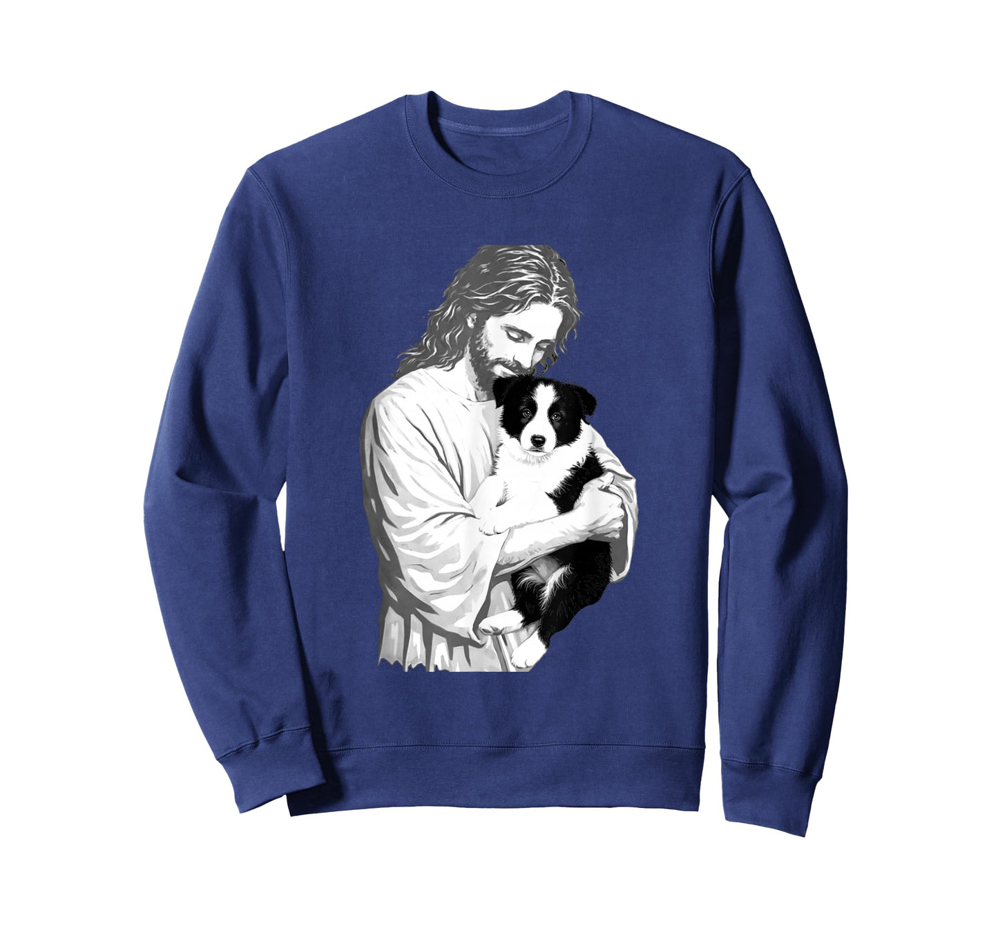 Funny Jesus Border Collie Dog Christian Faith Graphic T-Shirt