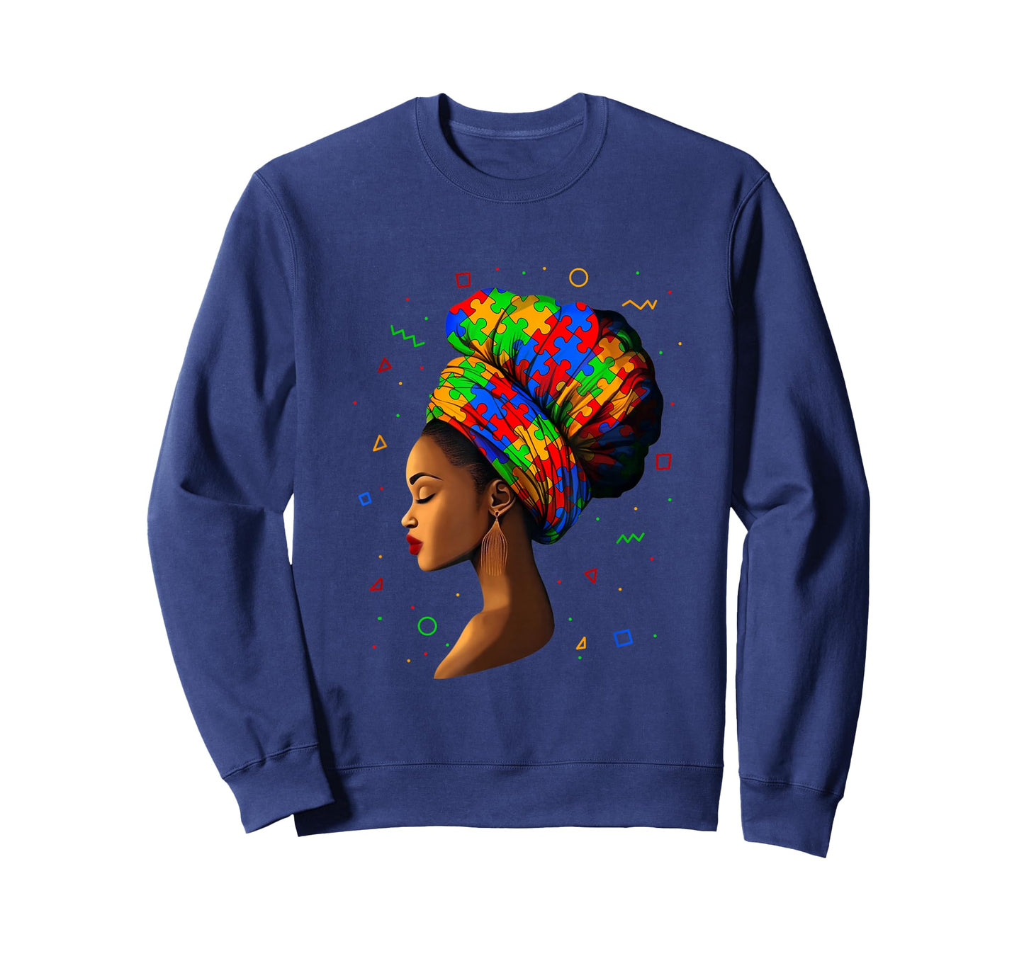 Black History Month Autism Awareness Melanin Woman Puzzles T-Shirt