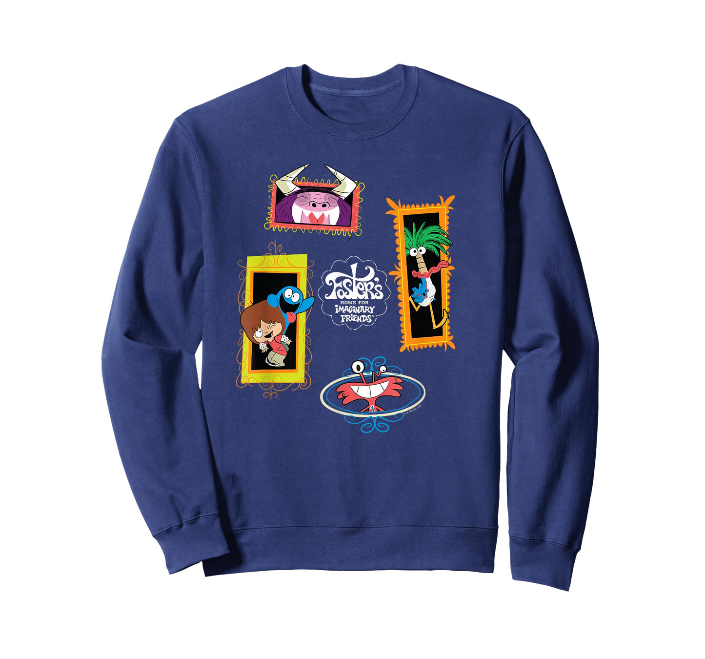Fancy Framed Character Collage Funny Cartoon T-Shirt